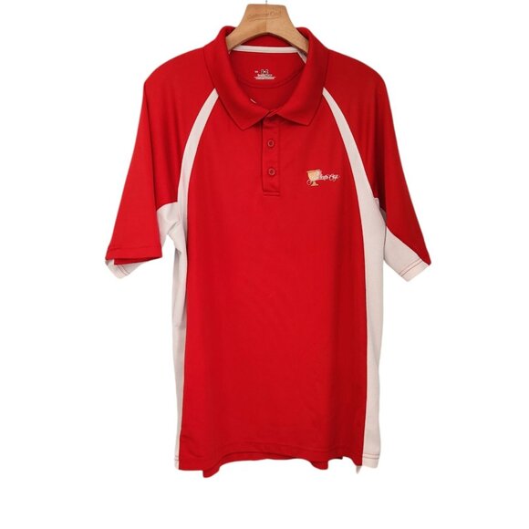 Under Armour Heatgear Polo Shirt Loose Fit Golf Red Presidents Cup Large - Picture 1 of 12
